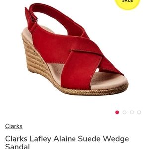 Clark's Lafley Alaine Suede Wedge Sandals